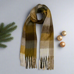 HAUSSEMANN SUPER SOFT SCARF , COFFEE