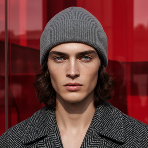 BEN , CASHMERE MIX BEANIE , TAUPE