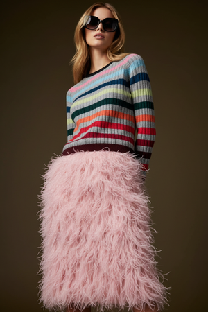 STRIPES 100% CASHMERE SWEATER