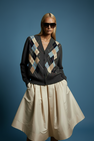 DIAMOND 100% CASHMERE CARDIGAN