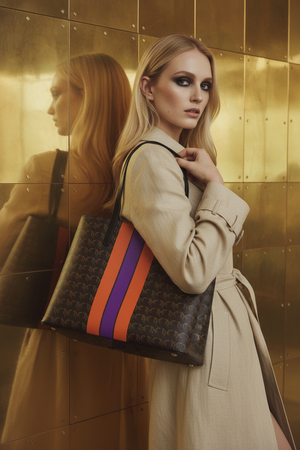MARCO TRIPOLI TOTE , MY STRIPES MY BAG ( custom message )