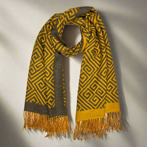 MAZE , CASHMERE MIX SCARF , YELLOW