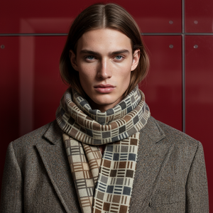 COOPER , CASHMERE MIX SCARF , TAUPE