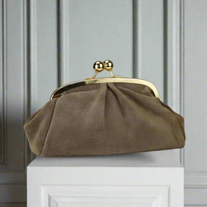 COLETTE , KISS & SNAPP LOCK , HANDBAG , TAUPE