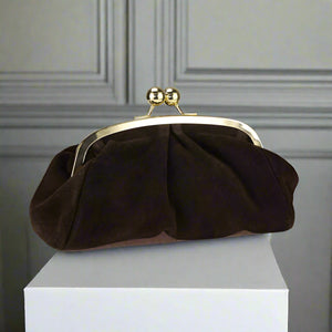 COLETTE , KISS & SNAPP LOCK , HANDBAG , DARK CHOCOLATE