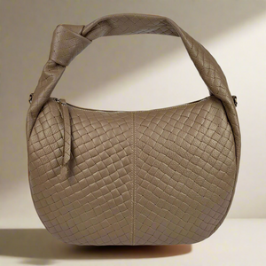 HUDSON , WOVEN SHOULDER BAG , TAUPE