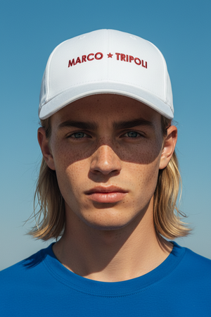 MARCO TRIPOLI LOGO BASEBALL CAP , WHITE