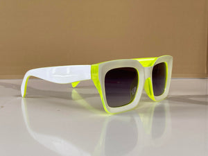 Sandy , White & Fluorescent Sunglasses