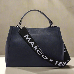 Melissa , Leather Tote Bag , Navy