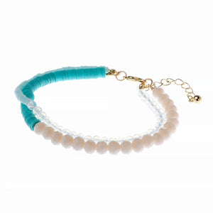 Zilli Gold Bracelet with Turquoise Small Rubber Discs