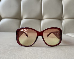 Caroline Sunglasses , Red with Yellow Lenses