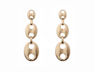 Marine Chain Earrings , Gold